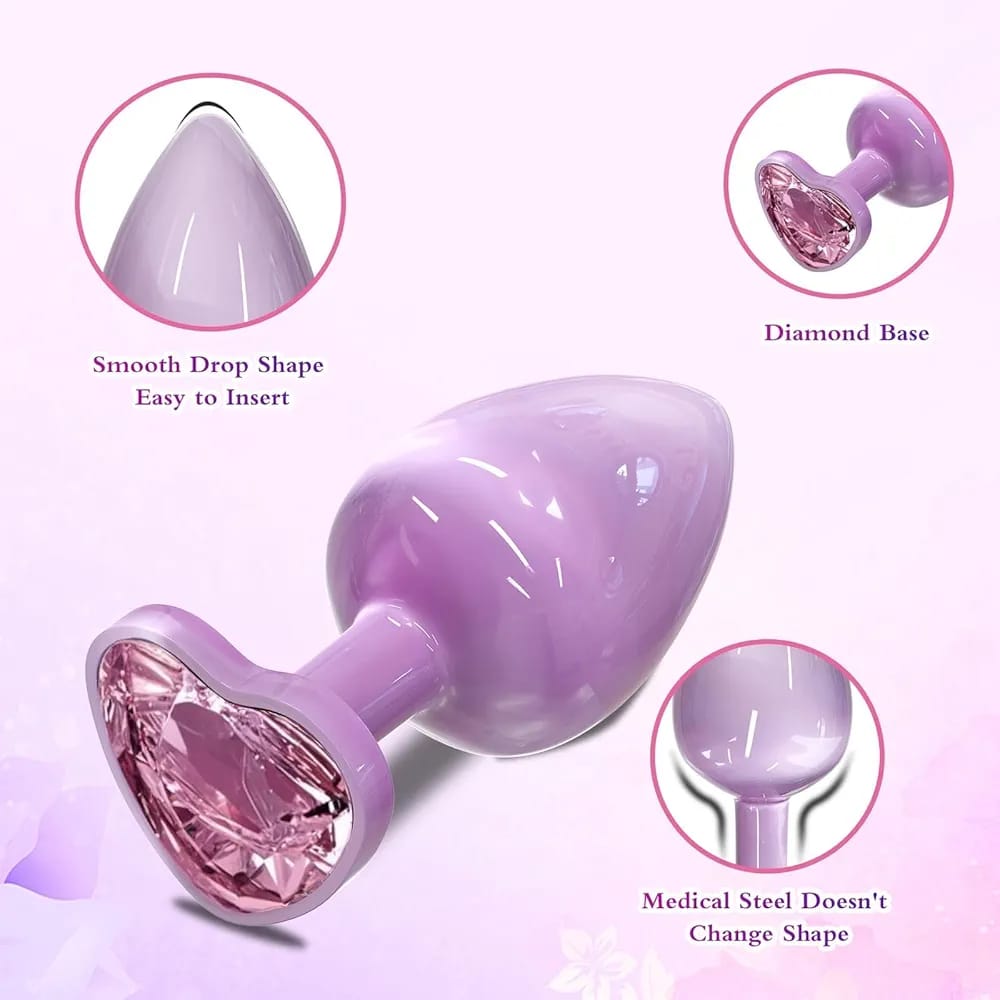 Blush Crystal Silicone Plug